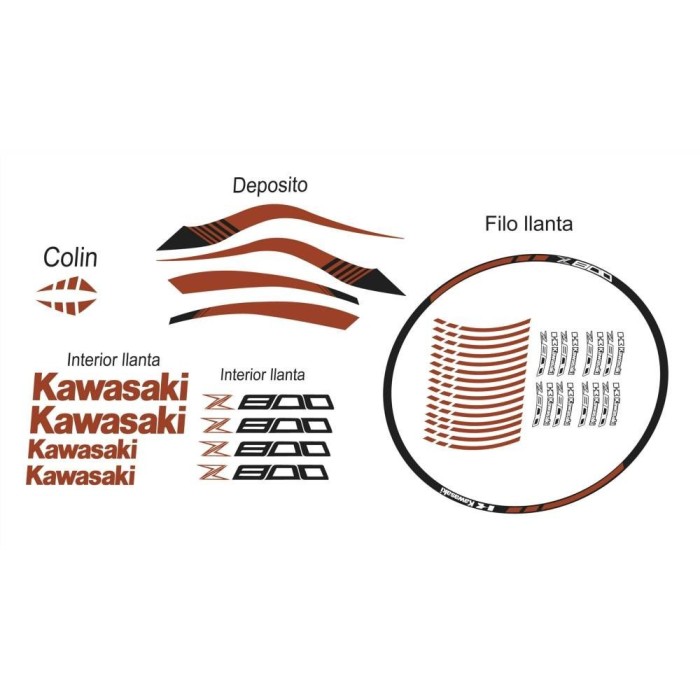 Pegatinas en vinilo para KAWASAKI Z800 | Compra online