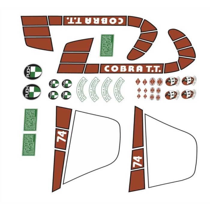 Pegatinas en vinilo para PUCH COBRA TT 74 | Compra online