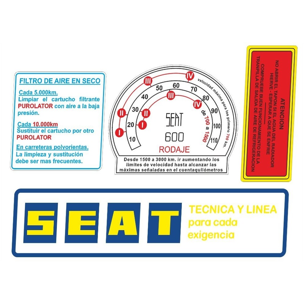 Pegatinas en vinilo para SEAT 600 | Compra online