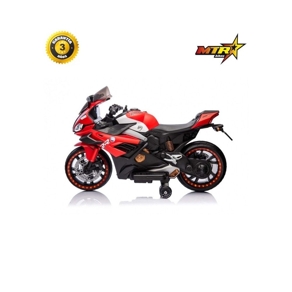 Moto eléctrica infantil RR 12V | Motocicleta niños con luces y música