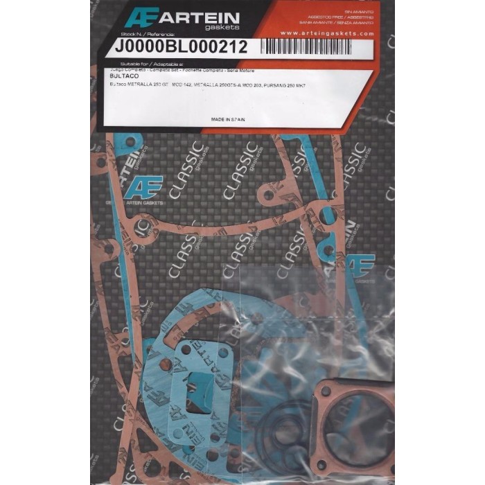 Kit completo juntas de motor Artein J0000BL000212 Bultaco METRALLA 250 GTS