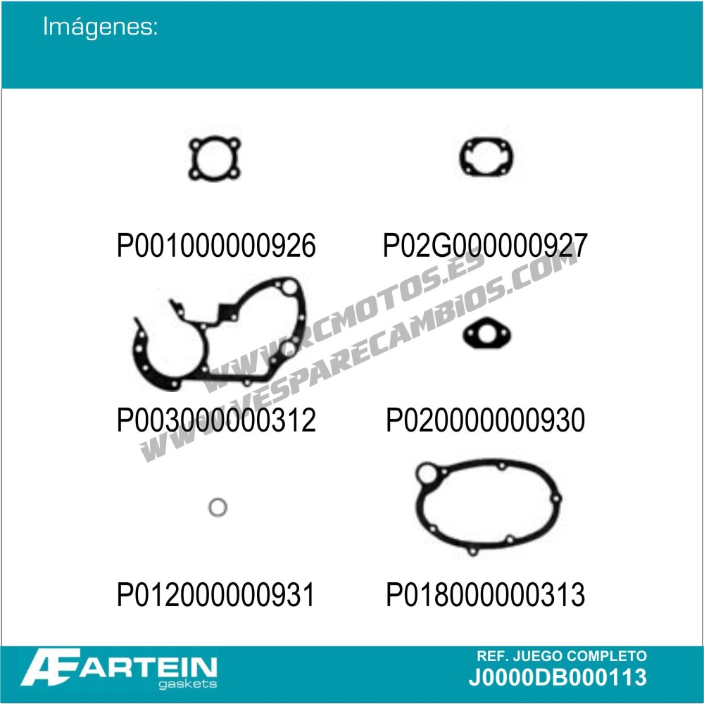 KIT JUNTAS DERBI ANTORCHA COYOTE