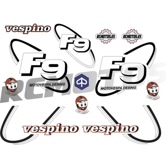 Pegatinas en vinilo para VESPINO F9 | Compra online