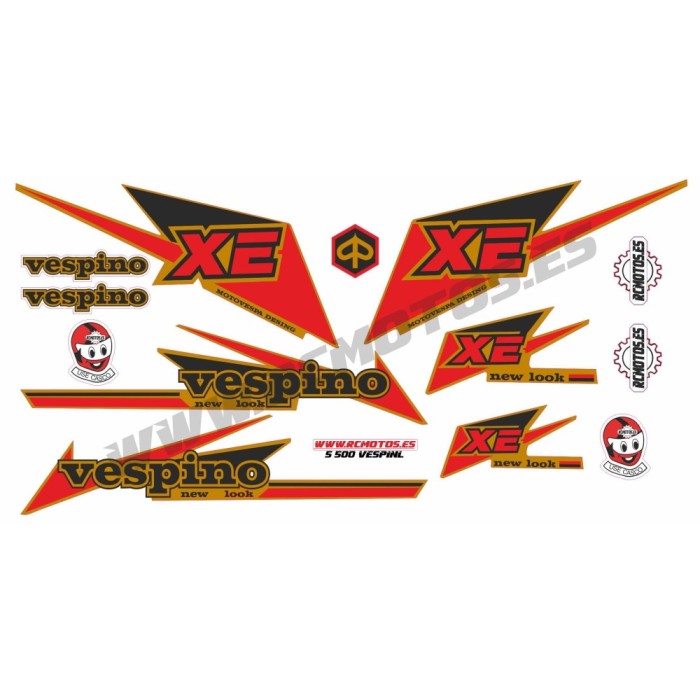Pegatinas en vinilo para VESPINO XE | Compra online