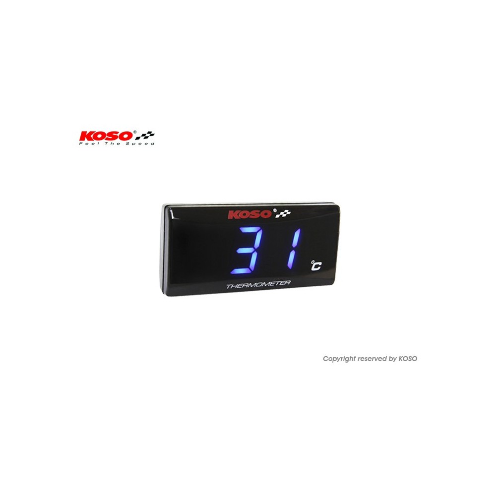MARCADOR DE TEMPERATURA KOSO SUPER SLIM AZUL