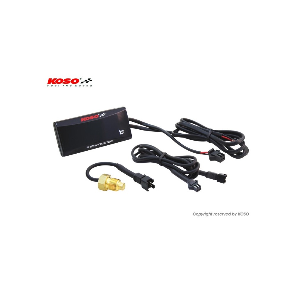 MARCADOR DE TEMPERATURA KOSO SUPER SLIM ROJO