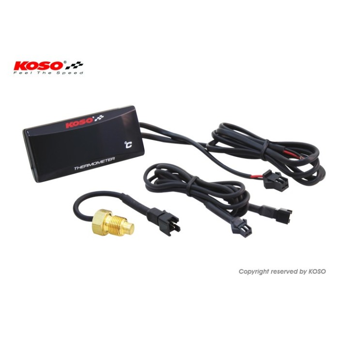 MARCADOR DE TEMPERATURA KOSO SUPER SLIM ROJO