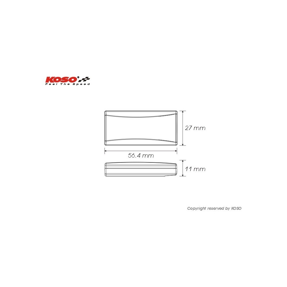 MARCADOR DE TEMPERATURA KOSO SUPER SLIM ROJO