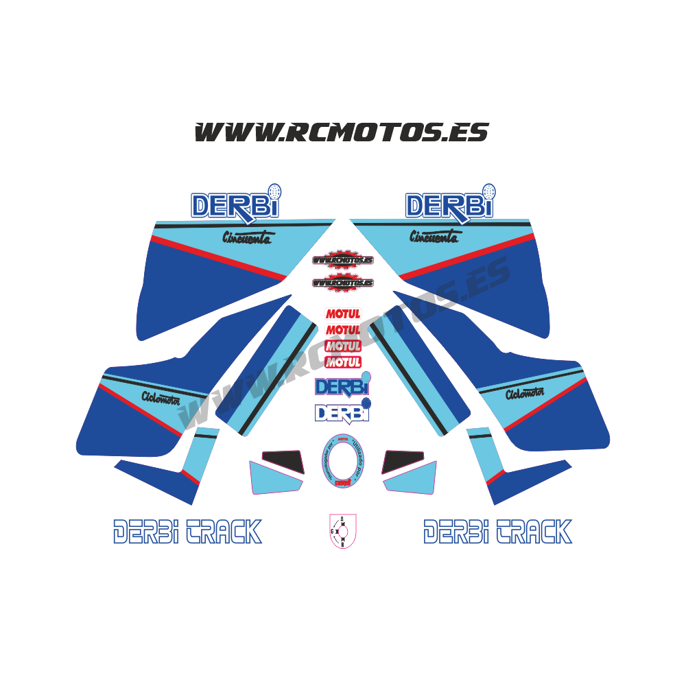 Pegatinas en vinilo para DERBI FDS BLANCA | Compra online