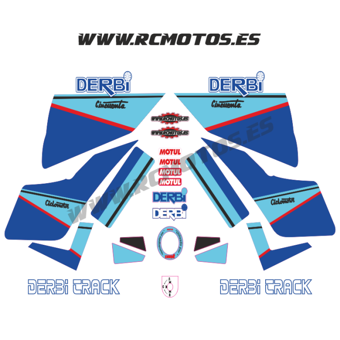 Pegatinas en vinilo para DERBI FDS BLANCA | Compra online