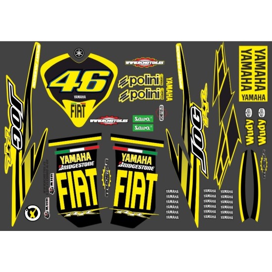 KIT PEGATINAS F1 JOG COMBO AMARILLO