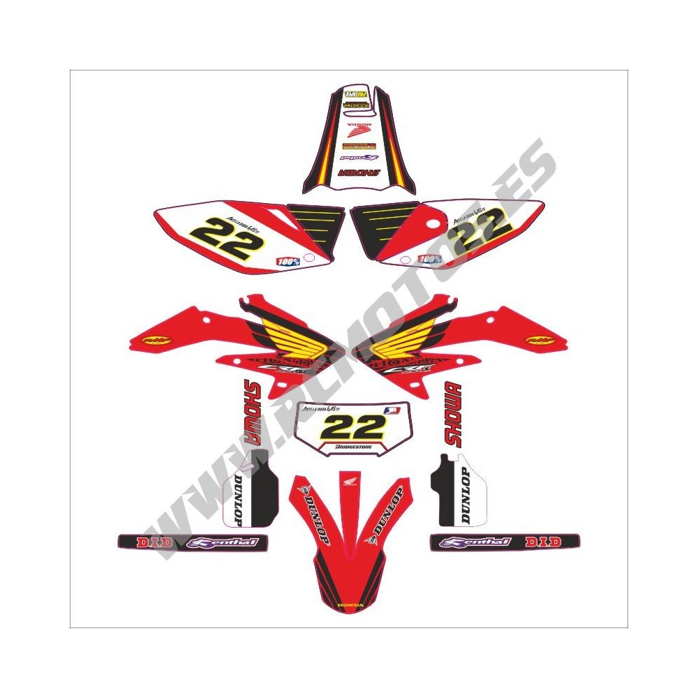 Pegatinas en vinilo para HONDA CRF250X 2004-2020 | Compra online