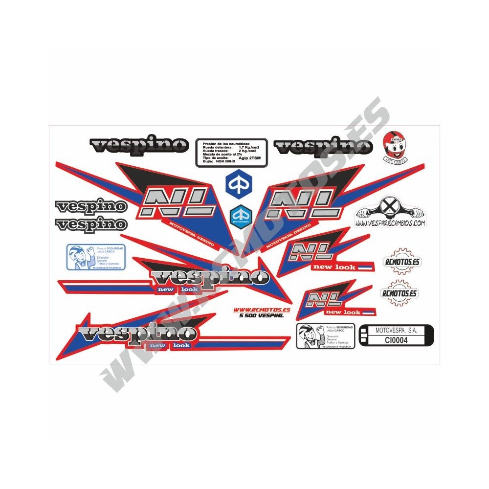 Pegatinas en vinilo para VESPINO NL | Compra online
