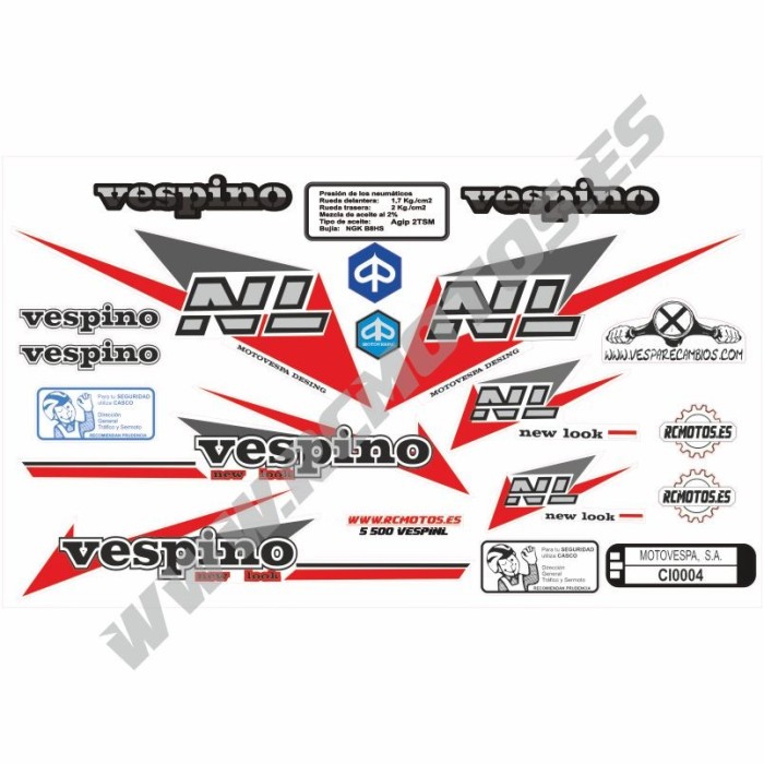 Pegatinas en vinilo para VESPINO NL | Compra online