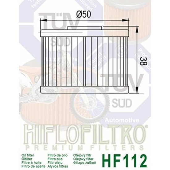 Filtro de Aceite Hiflofiltro HF112 | RCMotos