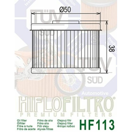 Filtro de Aceite Hiflofiltro HF113 | RCMotos