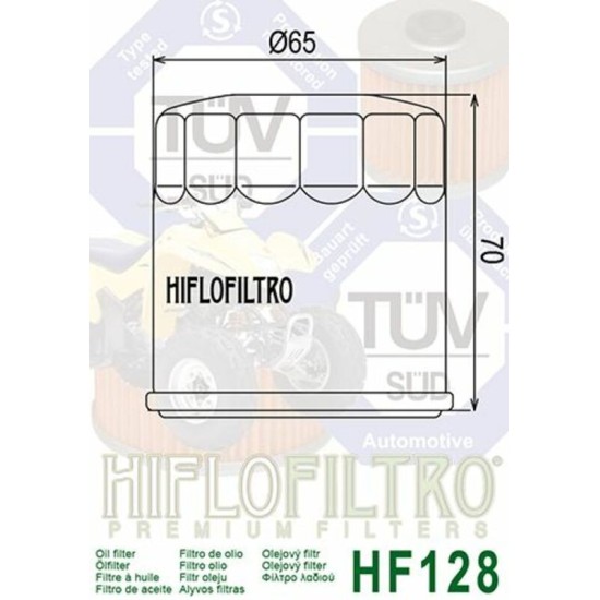Filtro de Aceite Hiflofiltro HF128 | RCMotos