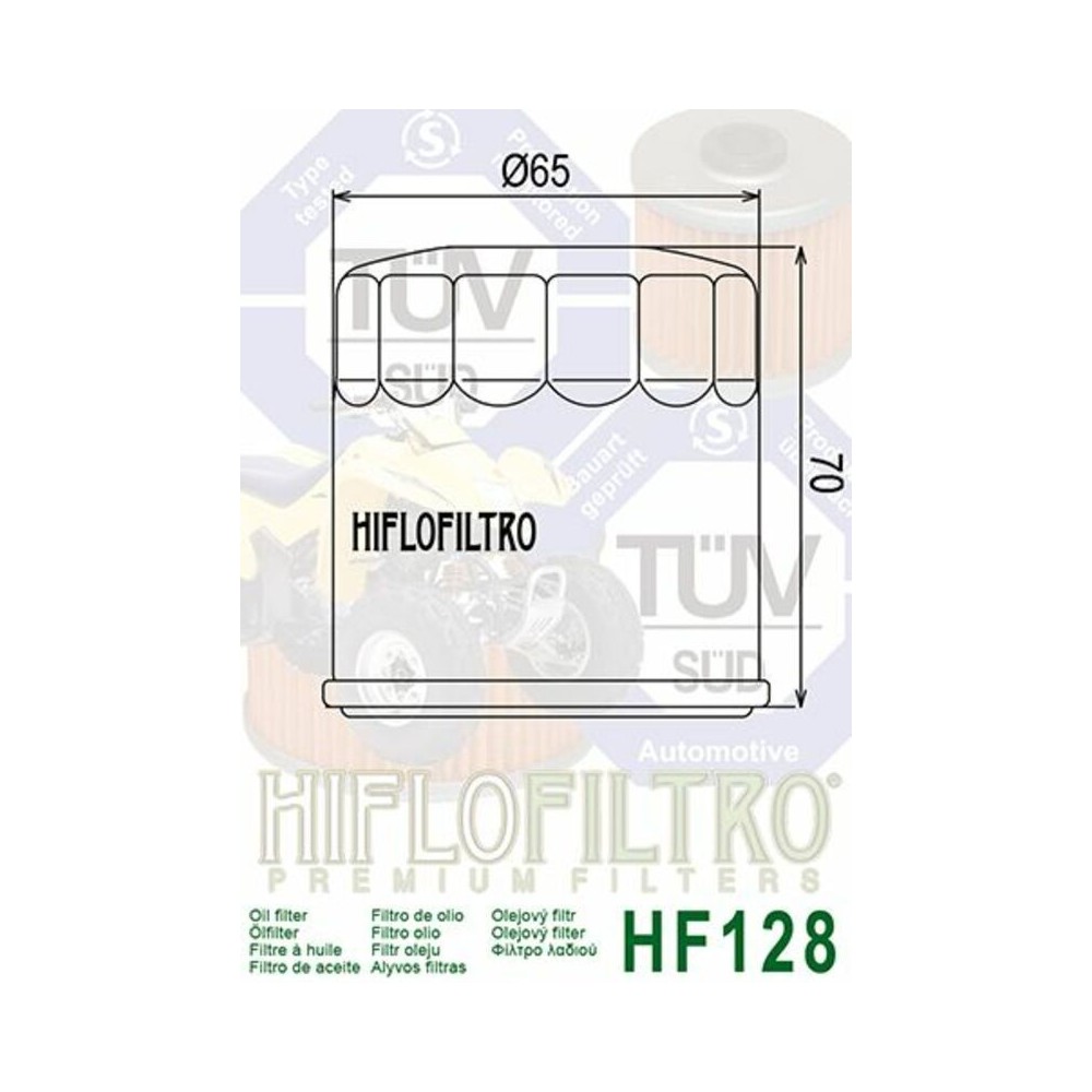 Filtro de Aceite Hiflofiltro HF128 | RCMotos