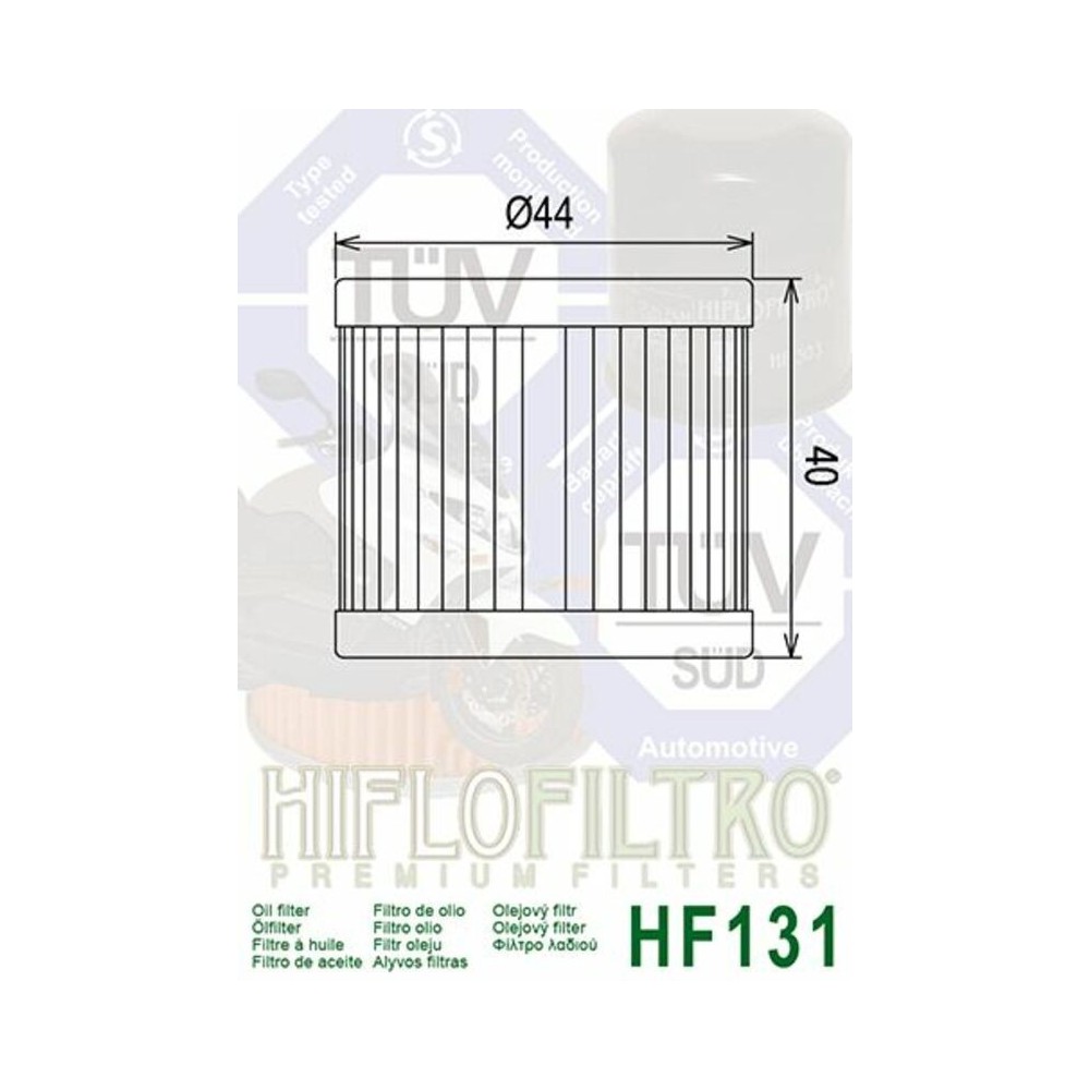 Filtro de Aceite Hiflofiltro HF131 | RCMotos