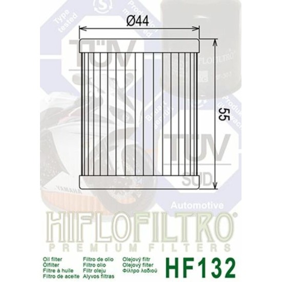 Filtro de Aceite Hiflofiltro HF132 | RCMotos