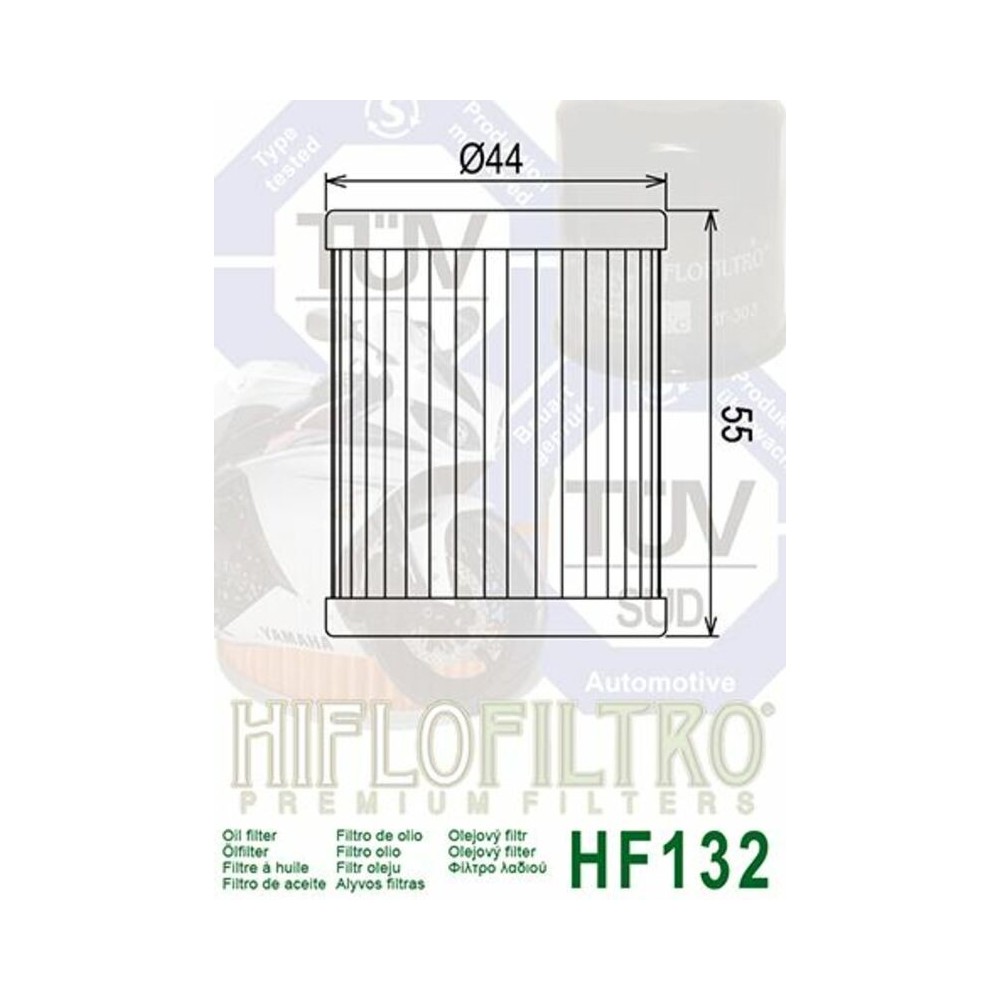 Filtro de Aceite Hiflofiltro HF132 | RCMotos