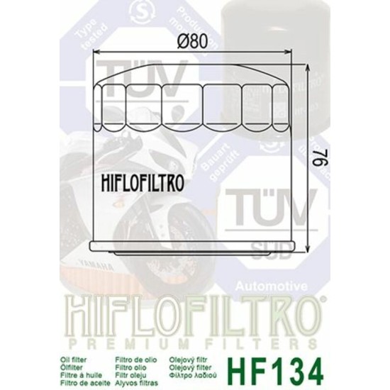 Filtro de Aceite Hiflofiltro HF134 | RCMotos
