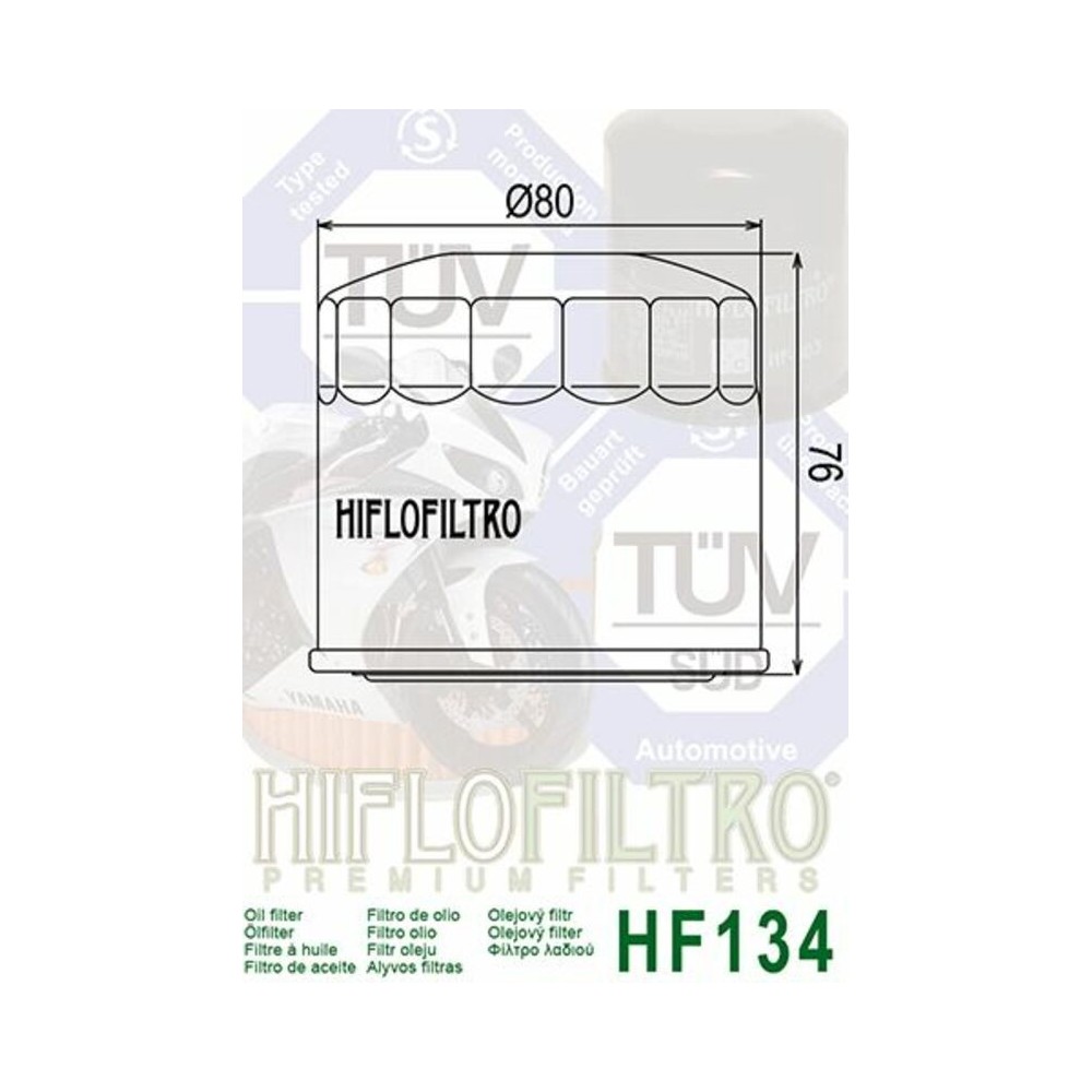 Filtro de Aceite Hiflofiltro HF134 | RCMotos