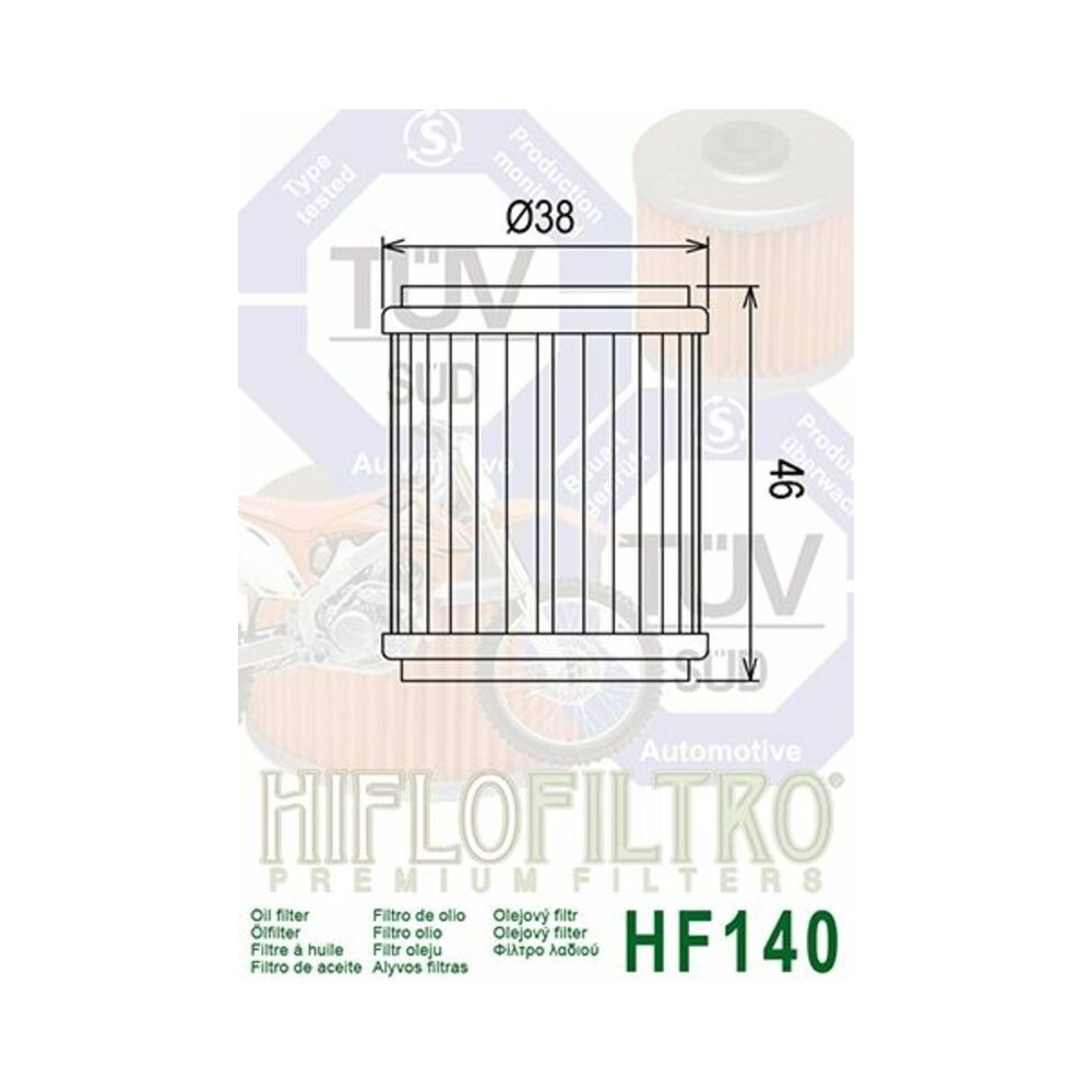 Filtro de Aceite Hiflofiltro HF140 | RCMotos