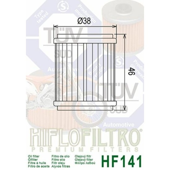 Filtro de Aceite Hiflofiltro HF141 | RCMotos