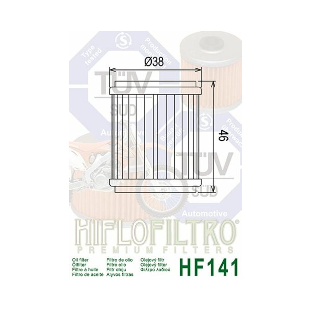 Filtro de Aceite Hiflofiltro HF141 | RCMotos
