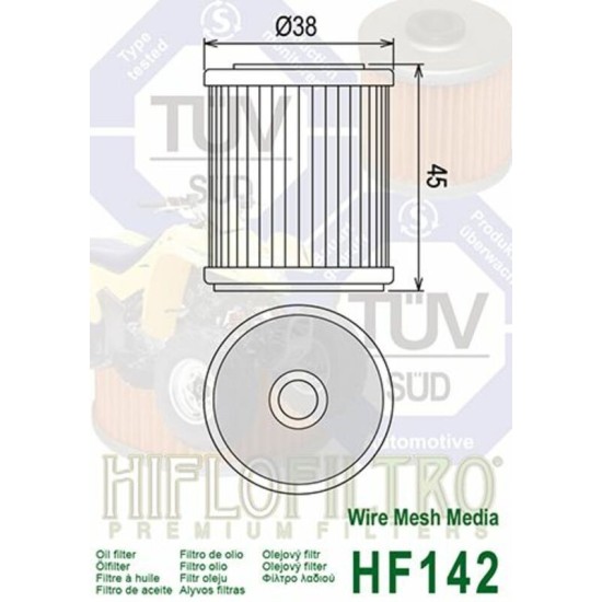 Filtro de Aceite Hiflofiltro HF142 | RCMotos