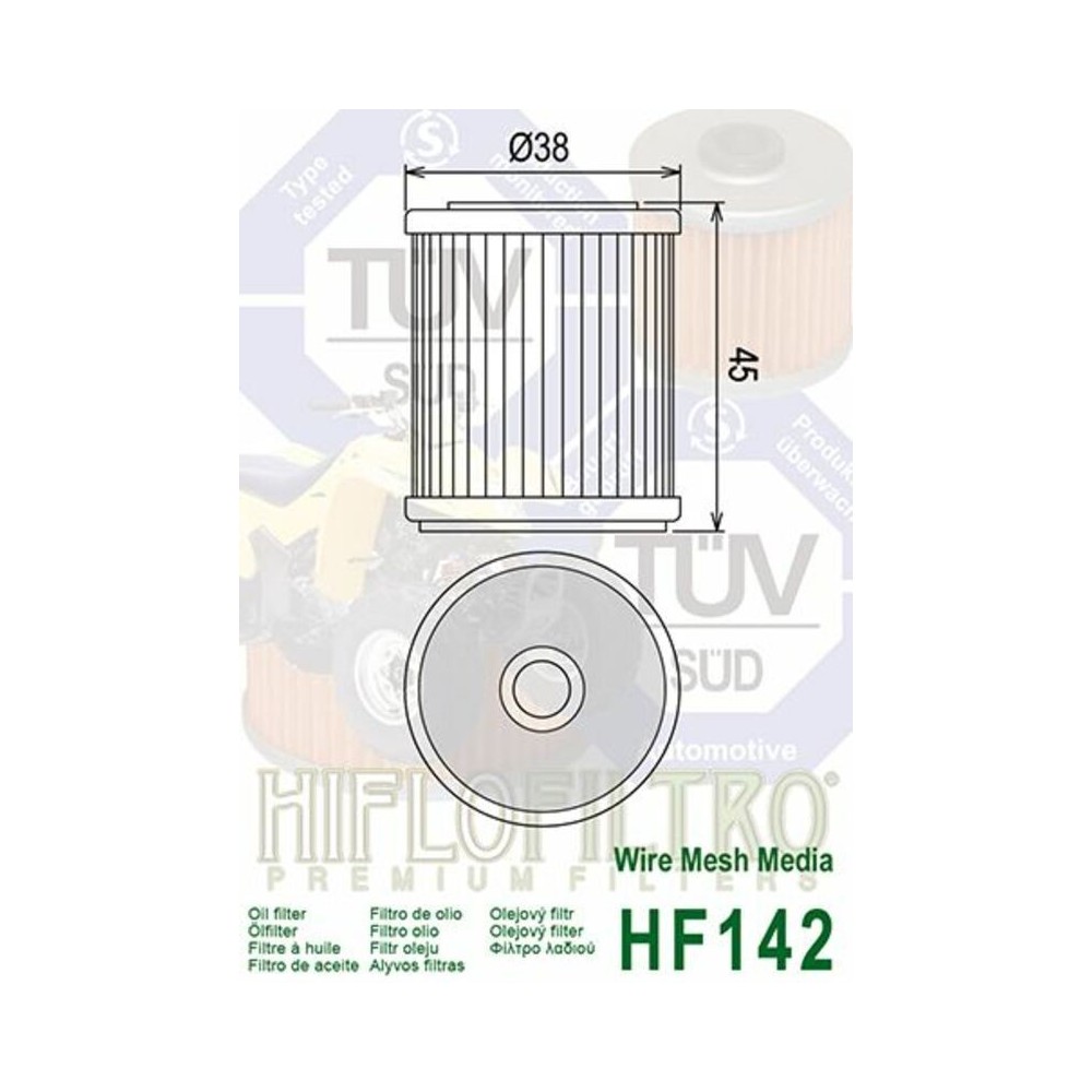 Filtro de Aceite Hiflofiltro HF142 | RCMotos