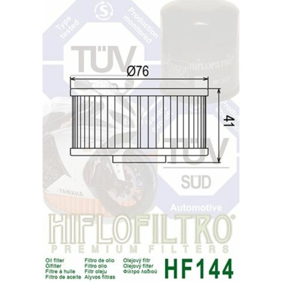 Filtro de Aceite Hiflofiltro HF144 | RCMotos