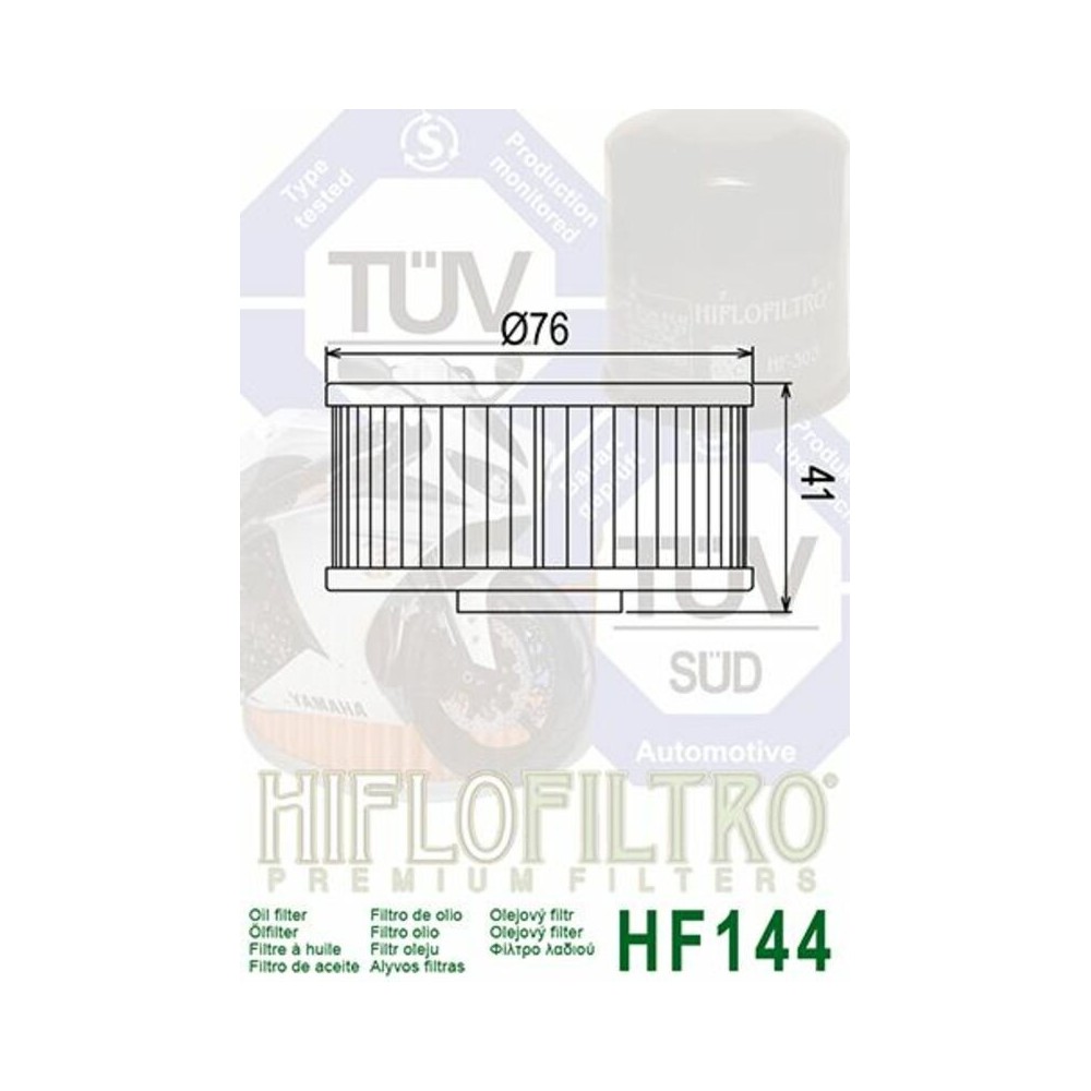 Filtro de Aceite Hiflofiltro HF144 | RCMotos