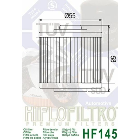 Filtro de Aceite Hiflofiltro HF145 | RCMotos