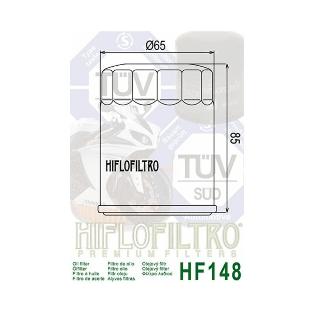 Filtro de Aceite Hiflofiltro HF148 | RCMotos