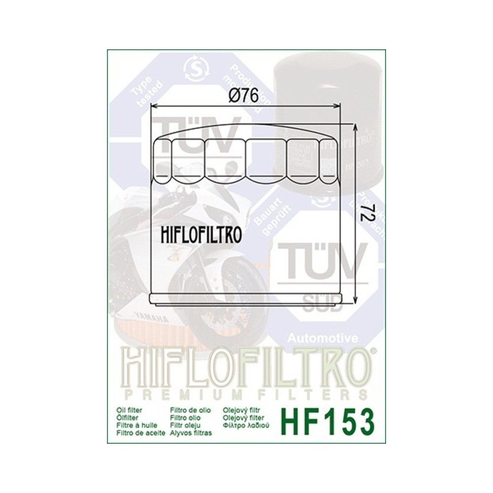 Filtro de Aceite Hiflofiltro HF153RC | RCMotos
