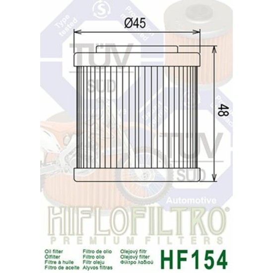 Filtro de Aceite Hiflofiltro HF154 | RCMotos