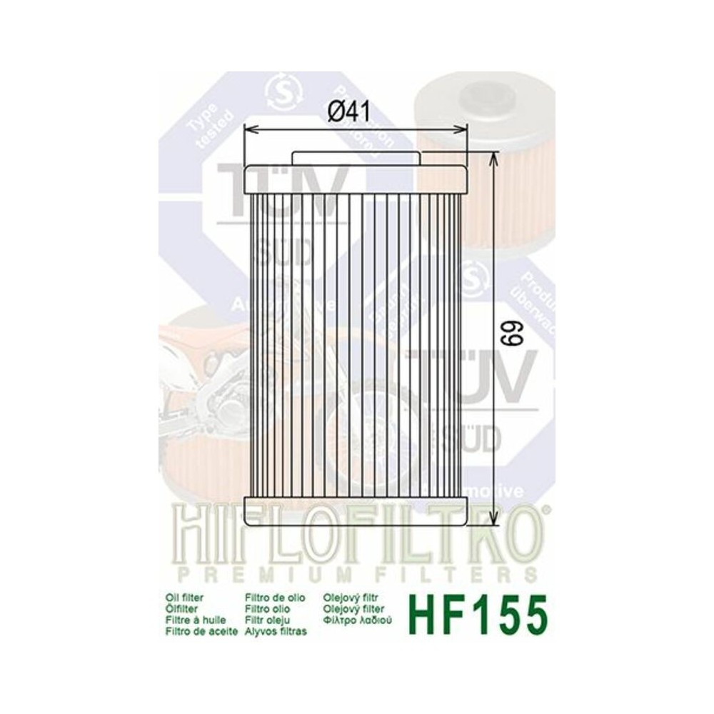 Filtro de Aceite Hiflofiltro HF155 | RCMotos