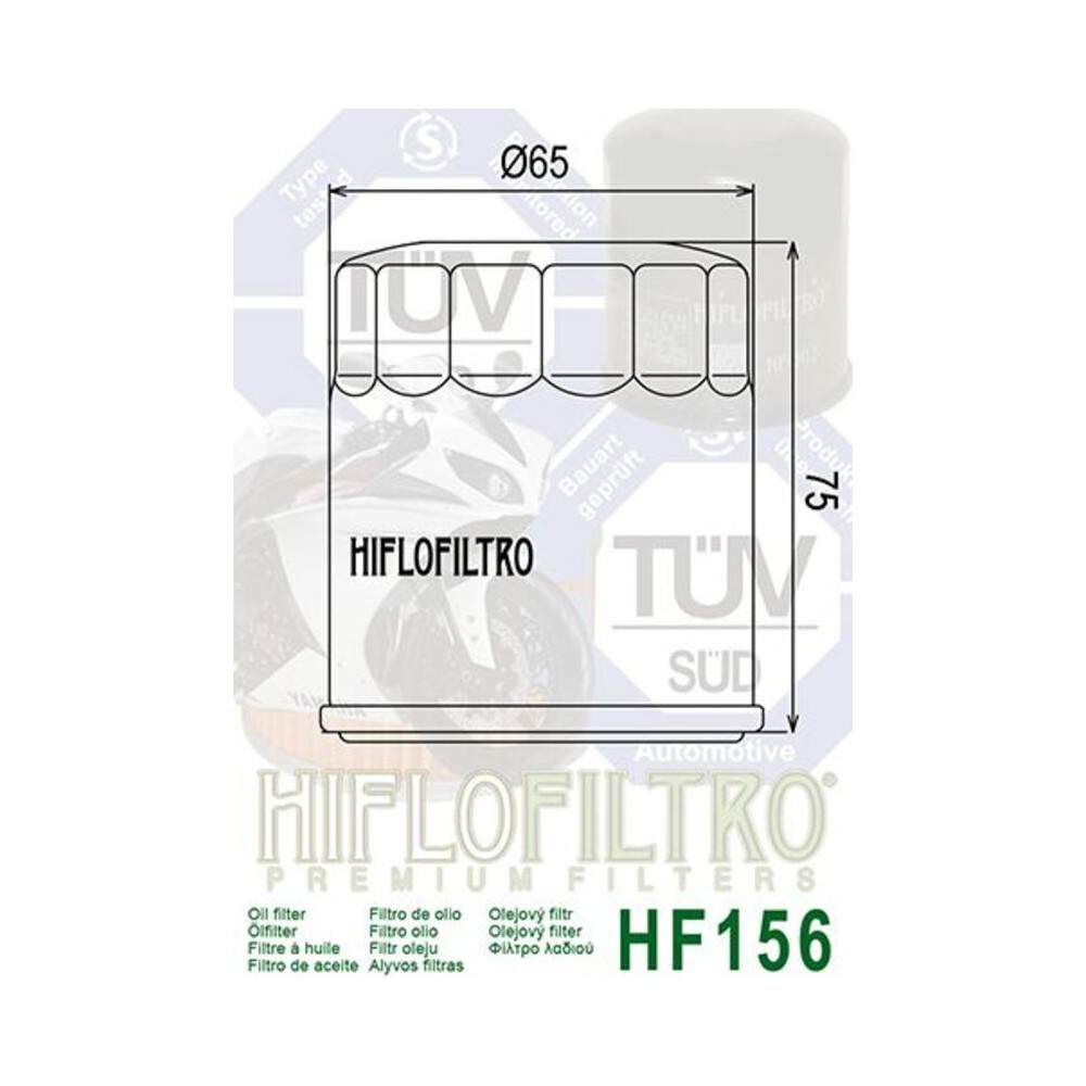 Filtro de Aceite Hiflofiltro HF156 | RCMotos