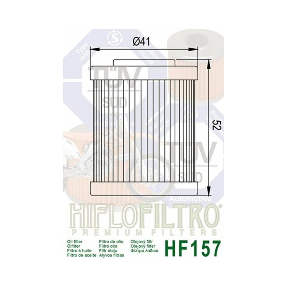 Filtro de Aceite Hiflofiltro HF157 | RCMotos