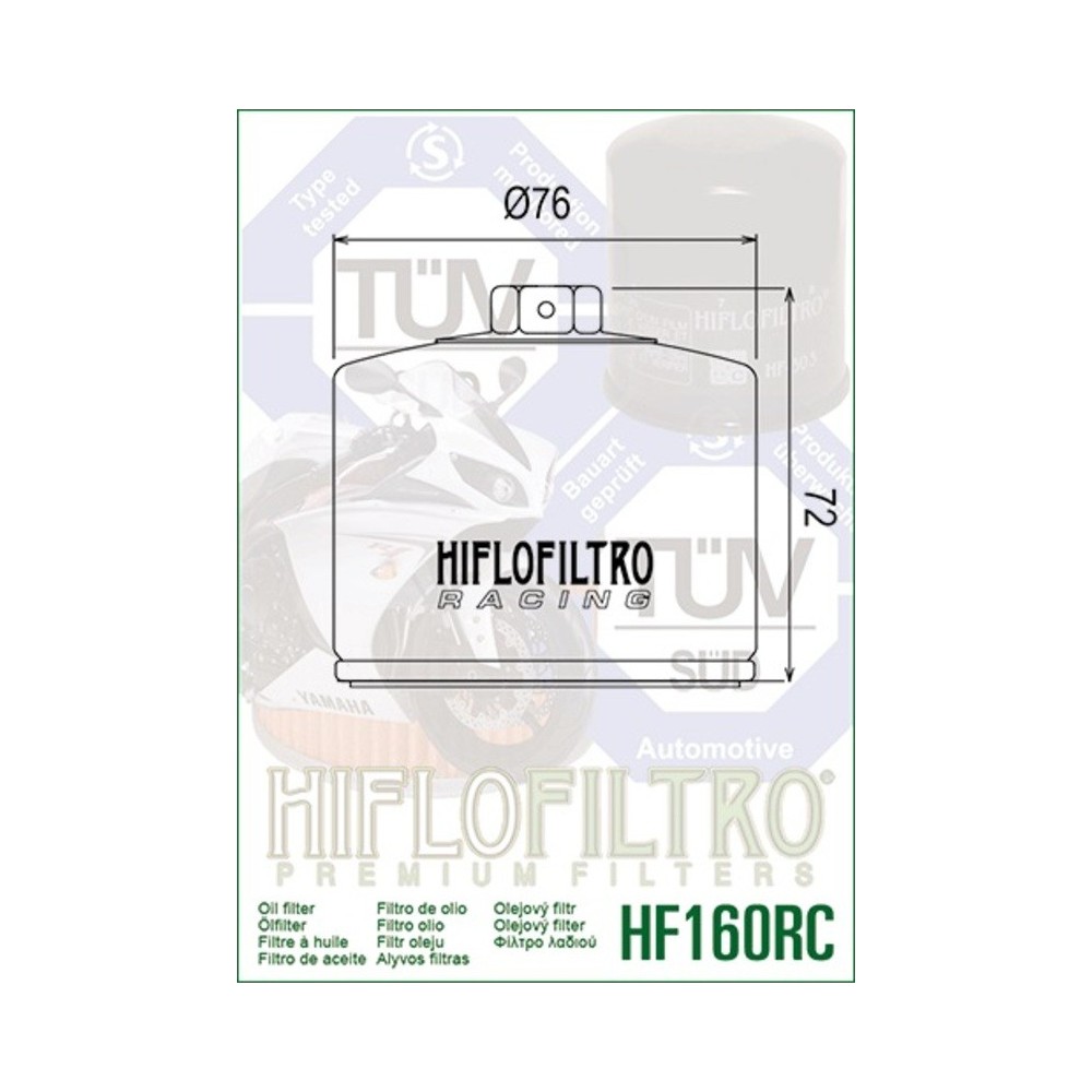 Filtro de Aceite Hiflofiltro HF160RC | RCMotos
