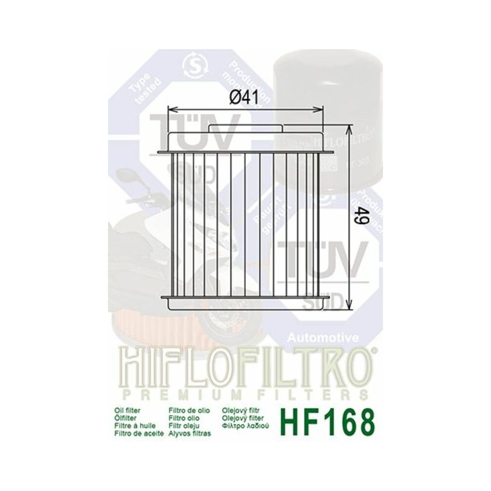 Filtro de Aceite Hiflofiltro HF168 | RCMotos