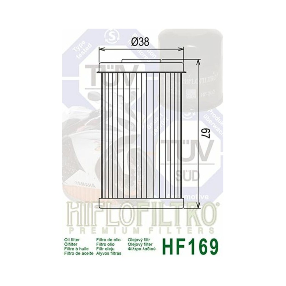 Filtro de Aceite Hiflofiltro HF169 | RCMotos
