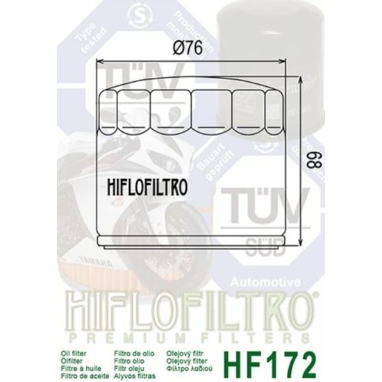 Filtro de Aceite Hiflofiltro HF172C | RCMotos