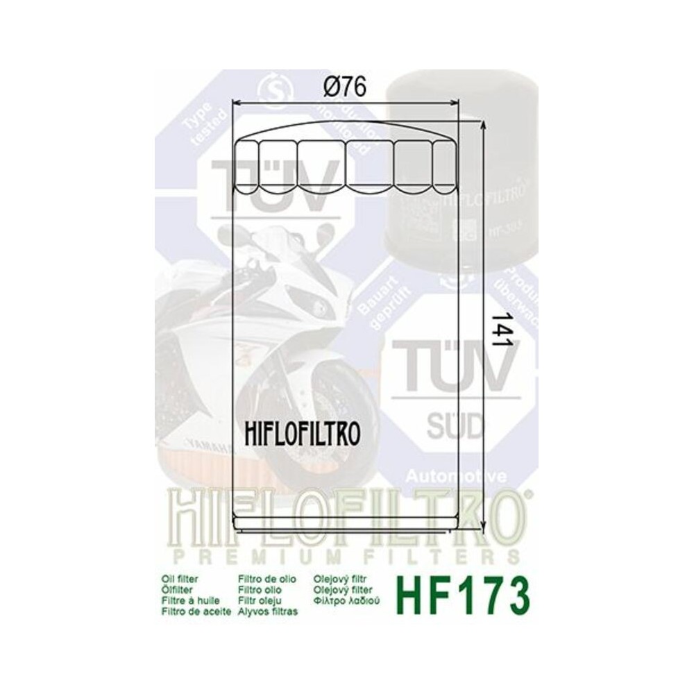 Filtro de Aceite Hiflofiltro HF173C | RCMotos