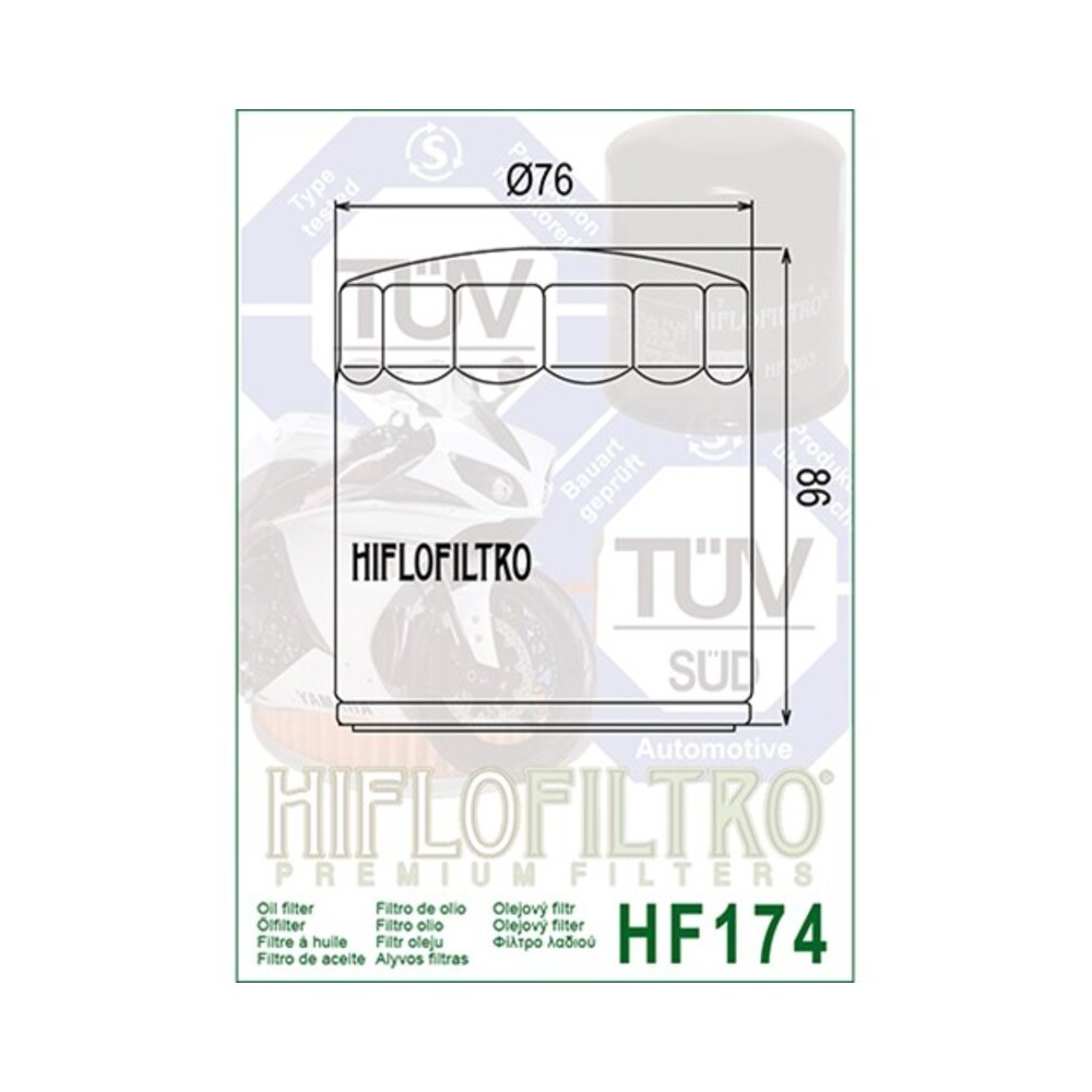 Filtro de Aceite Hiflofiltro HF174B | RCMotos