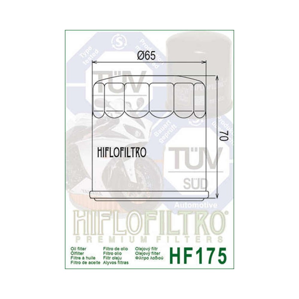 Filtro de Aceite Hiflofiltro HF175 | RCMotos