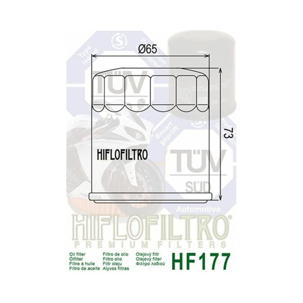 Filtro de Aceite Hiflofiltro HF177 | RCMotos