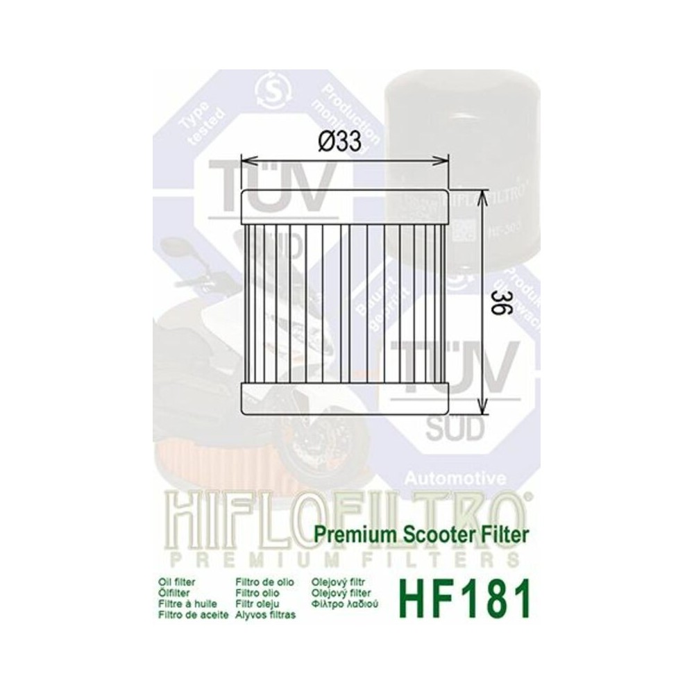 Filtro de Aceite Hiflofiltro HF181 | RCMotos